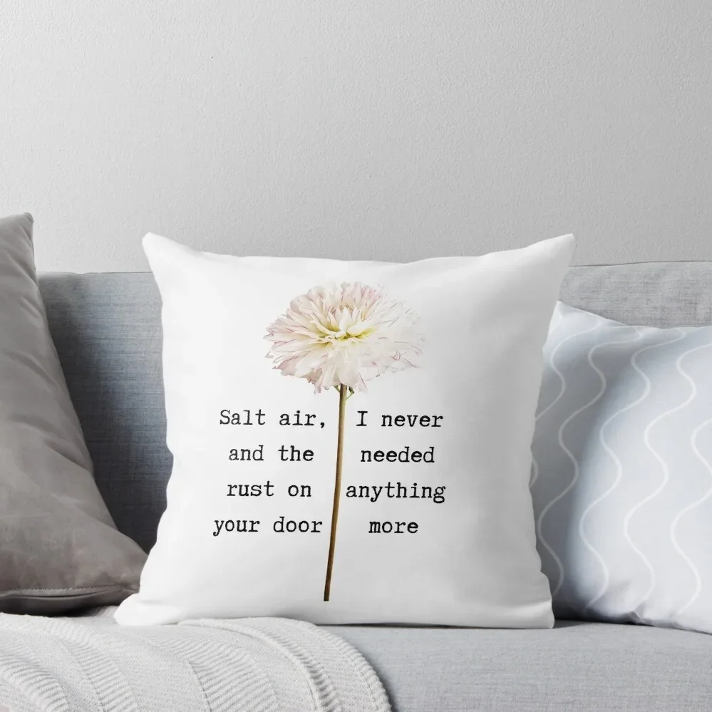 

August folklore Floral lyrics Throw Pillow Sofa Cover bed pillows pillow