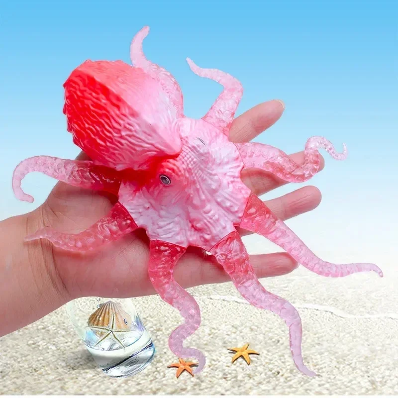 Simulation Realistic Animal Funny Children Toys Sea Life Octopus Stretchy Model Early Educational Toy Animal Model Gift for kids