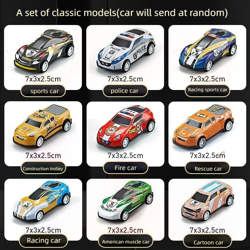 10/20/30/48/50 سبيكة سباق السيارات مع/لا وقوف السيارات لعبة صندوق تخزين متعدد نموذج سيارة الأطفال هدية عيد ميلاد #5