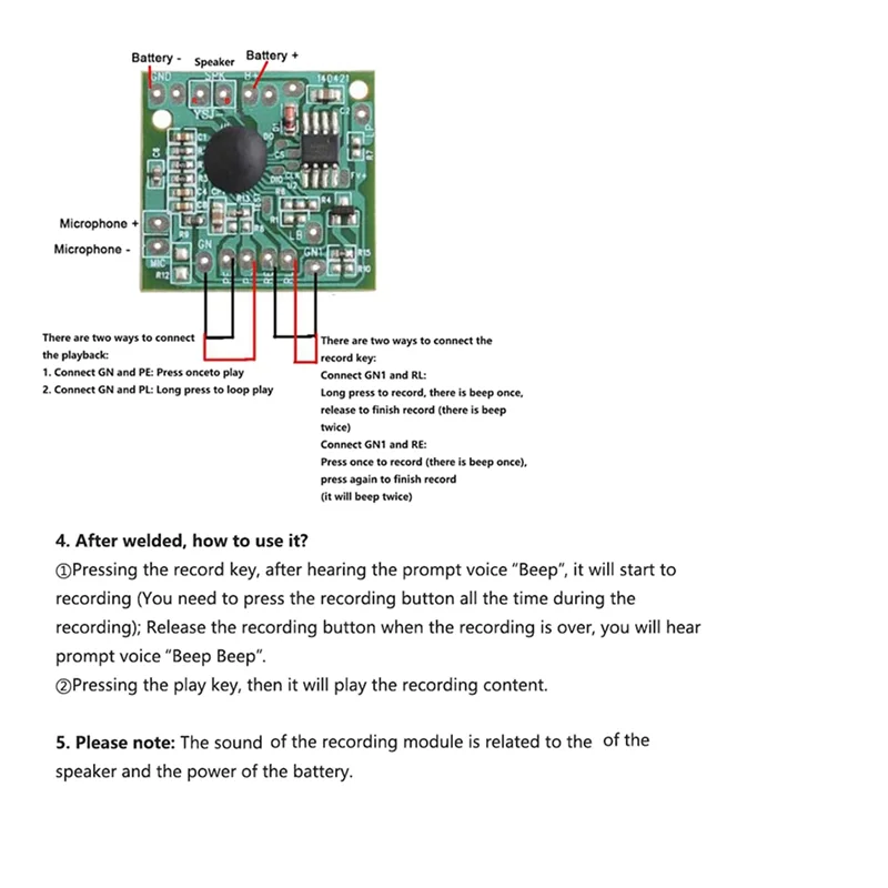 Hot-10PCS 30S Secondi Scheda di riproduzione vocale Biglietto di auguri elettronico Registratore Modulo audio Chip Musica parlante Registrabile