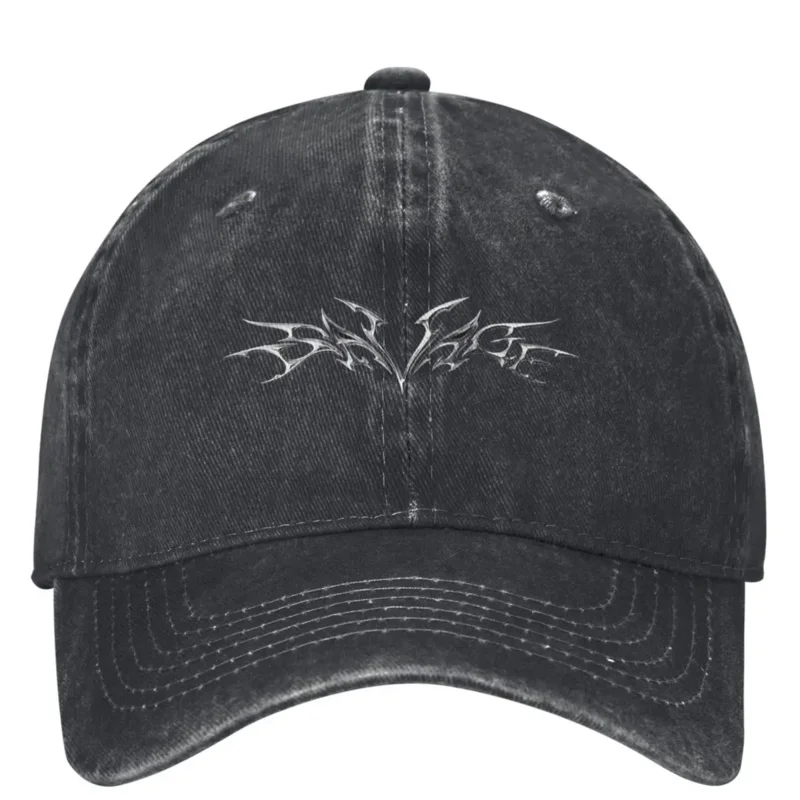 

Men Women Aespas SAVAGE Singer Baseball Cap Vintage Distressed Denim idol Dad Hat Adjustable