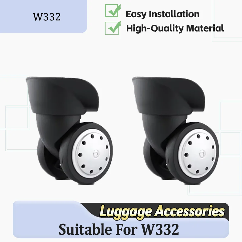 

For W332 Universal Luggage Wheel Replacement Kit Heavy-Duty Luggage Wheel Repair Parts 360° Swivel Wheels