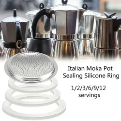 Replacement Gasket Seal For Coffee Espresso Moka Stove Pot Top Silicone Rubber Coffee Rubber Ring For Moka Pot Espresso Coffee