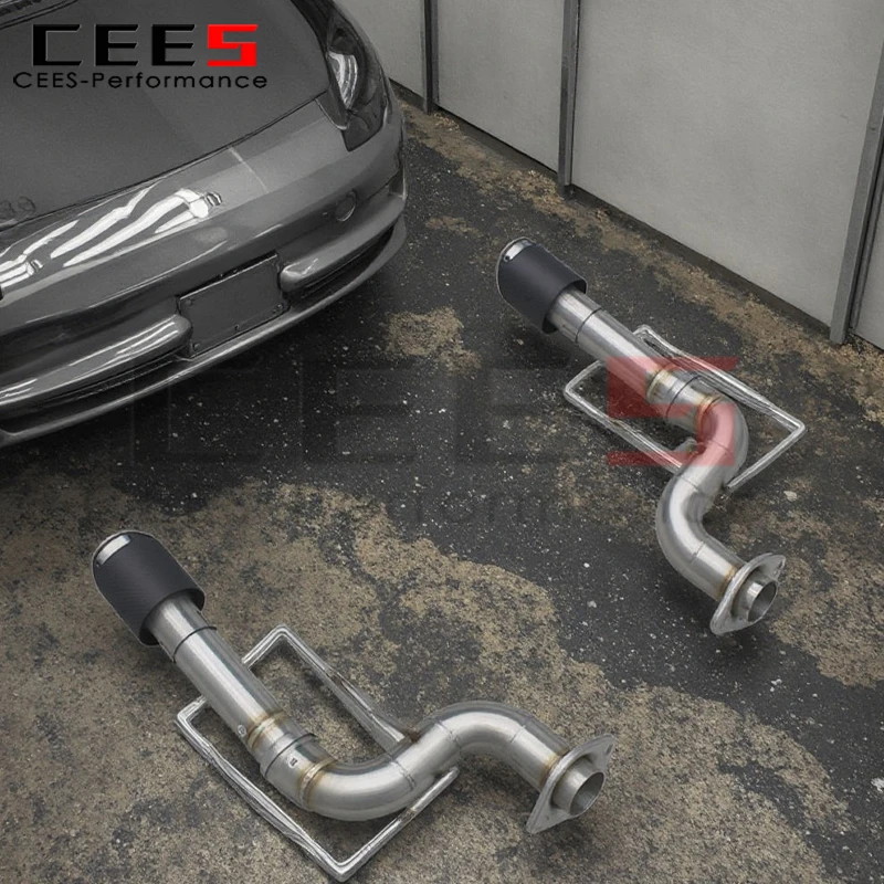 

cees for 2004-2017 Aston Martin DB9 V12 6.0L Axle Back Exhaust Stainless Steel Exhaust Pipes System Carbon Fiber Tips