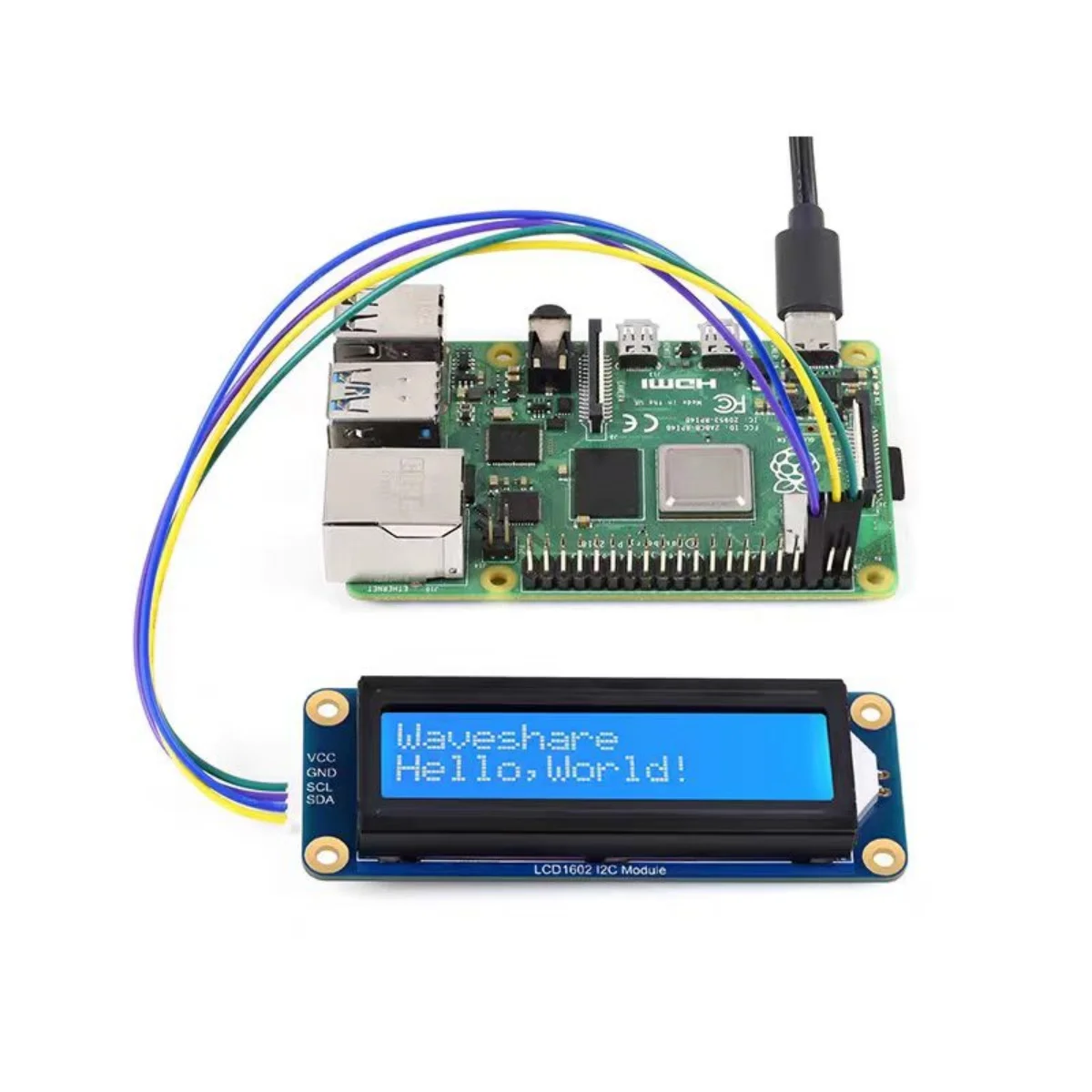 Micro Snow LCD1602 I2C Communication Blue background White lettering with backlight LCD display screen LCD screen