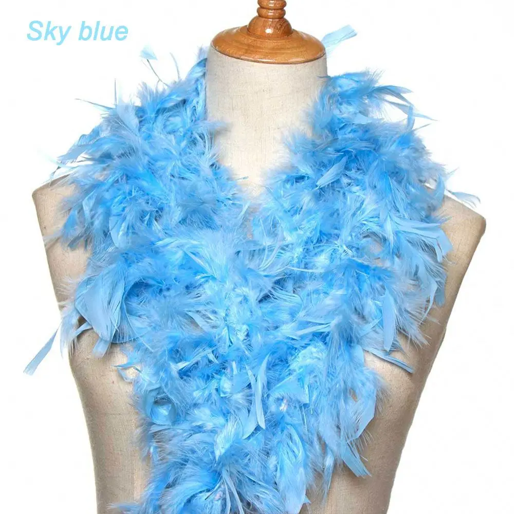 Boa De Plumes 2 Mètres – Rose Unie – Bande Décorative Polyvalente – Pour Robe, Costume, Mariage, Fête