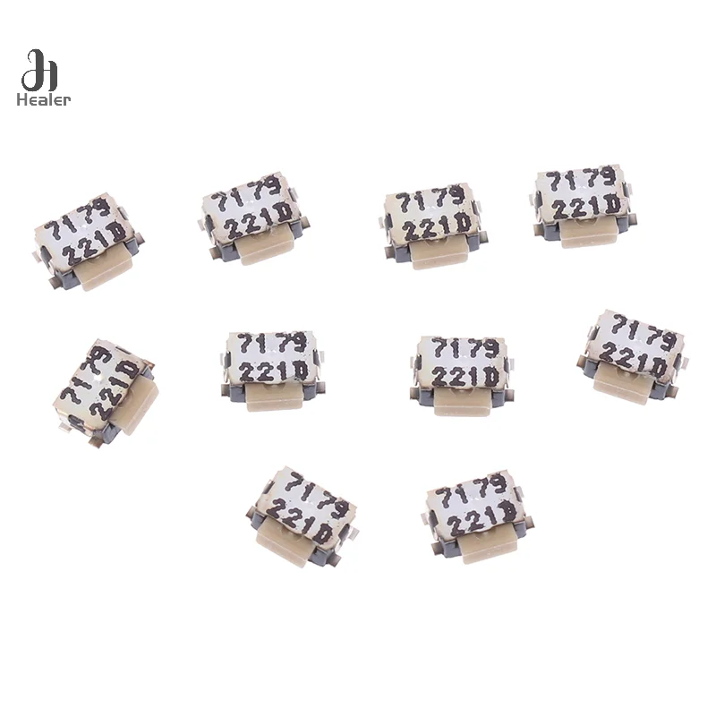 10Pcs KMS221GPLFS Flat Head Small Tortoise Touch Side Button Switch Patch 4 Feet Mobile Phone Camera Touch Button