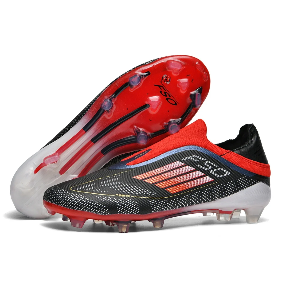New Men Soccer Shoes Match Adult Long Spikes Non Slip Football Boots Sport Boys Training Outdoor Cleats Breathable Comfortable