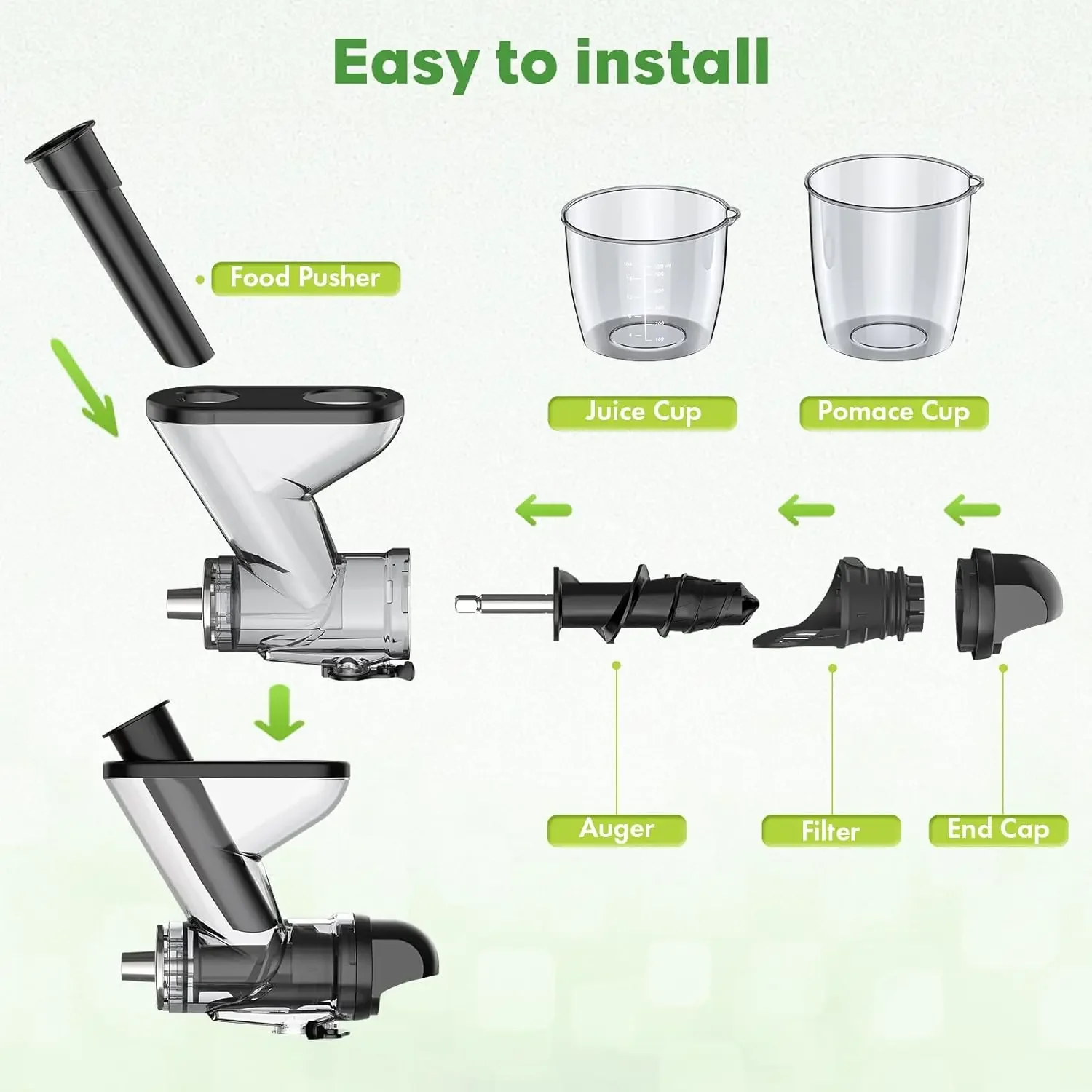 ملحق عصارة لخلاط مطبخ ، ملحقات عصارة ، عصارة ، عصير مضغوط على البارد ، جودة عالية
