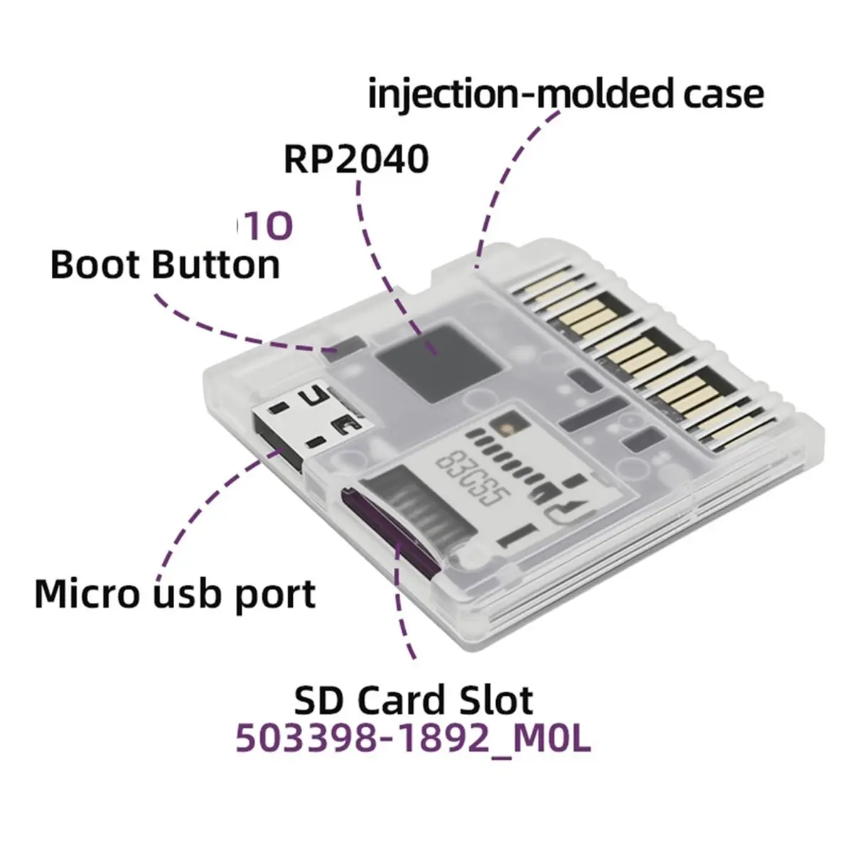 DT85 HOT Chiscart USB-C Flashcart RP2040 Open Source Game Cartridge for ,NDSL,DSi, Consoles Plug and Play