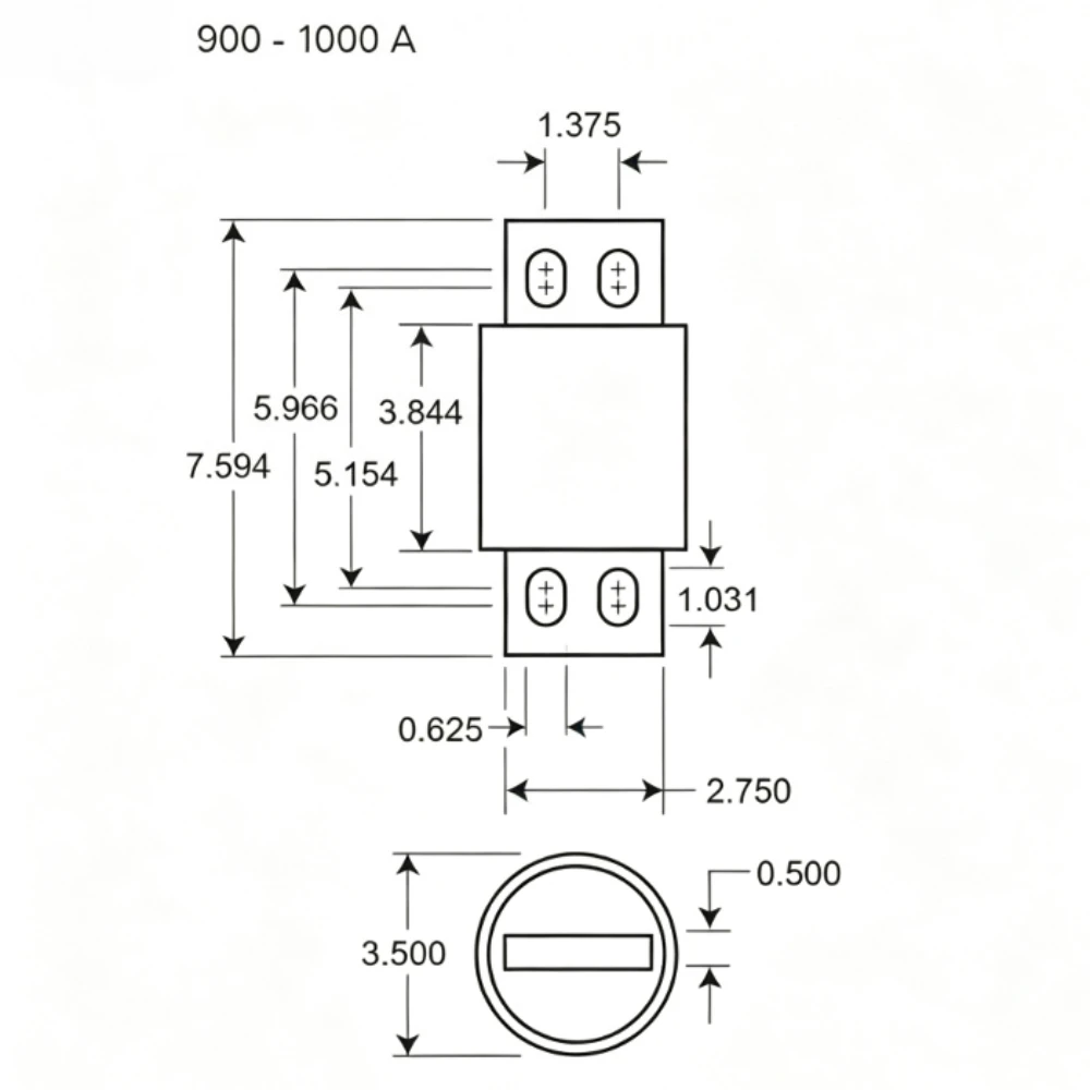 OEM FWP‑900A High Speed Fuse 900A 700V aR Cylindrical Fuse
