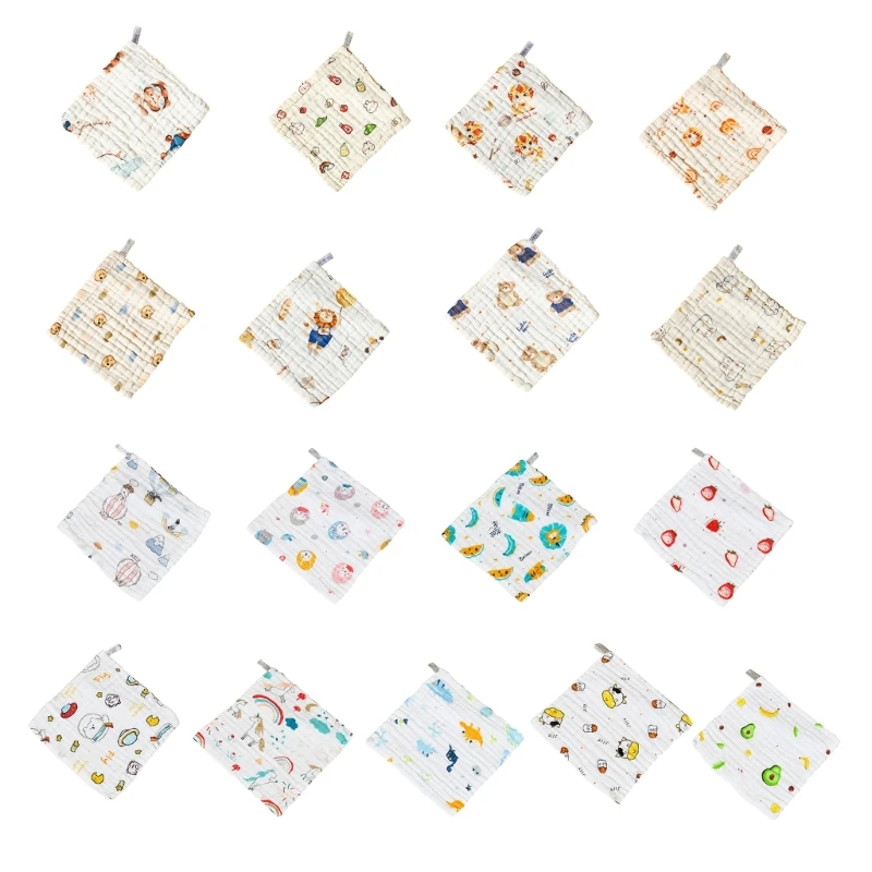 Soft Newborn Handkerchief 6 Layer Cotton Washcloth Wipe Burp Cloth Lightweight