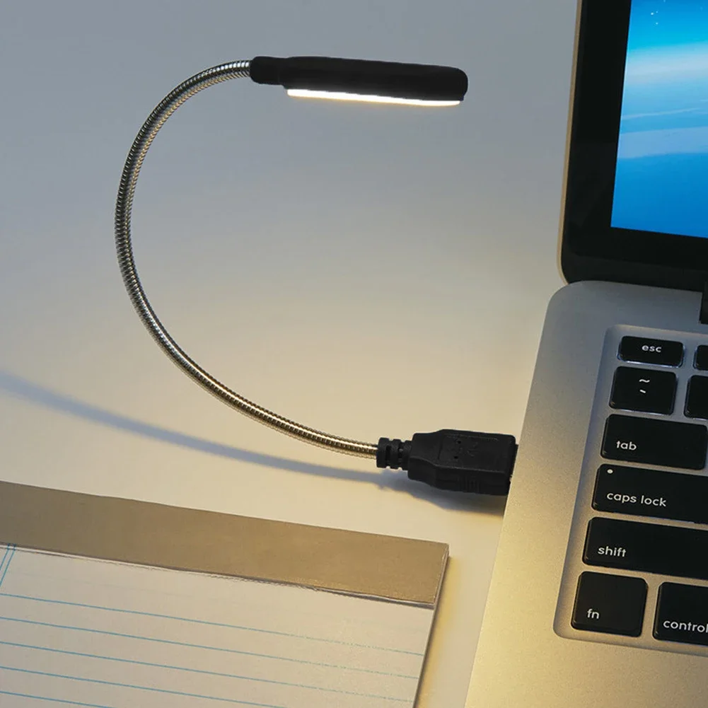 O mini usb conduziu a lâmpada de leitura, luz da noite, posto pelo portátil, caderno, computador, curso, portátil, presente do Natal
