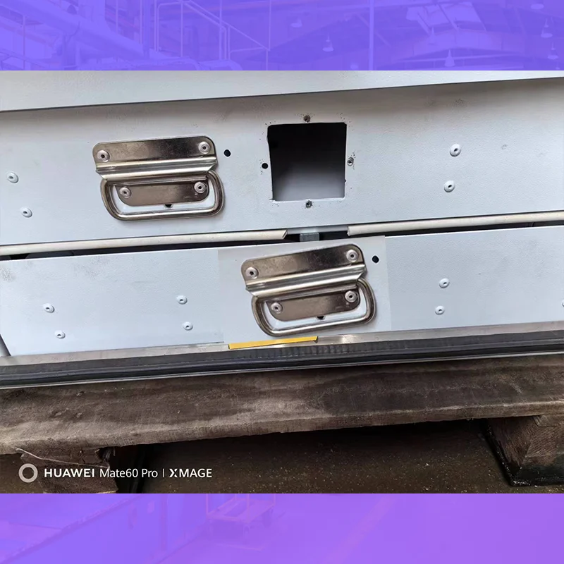 Stainless Steel Thickened Belt Rotating Ring Handle Industrial Electrical Automation Machinery Equipment Box with Folding Design