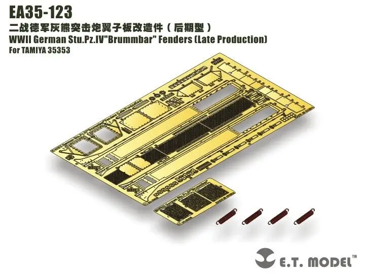 

ET Model EA35-123 1/35 WWII German Stu.Pz.IV"Brummbar" Fenders Detail Up part