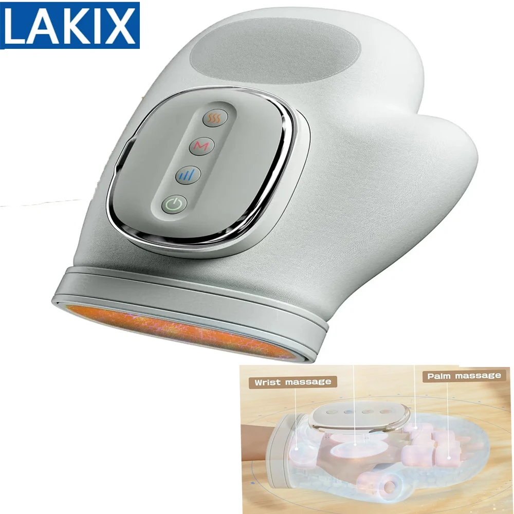 

USB электрический ручной массажер с горячим сжатием, перезаряжаемый ручной массажер для лечения артрита или рук, рождественские подарки