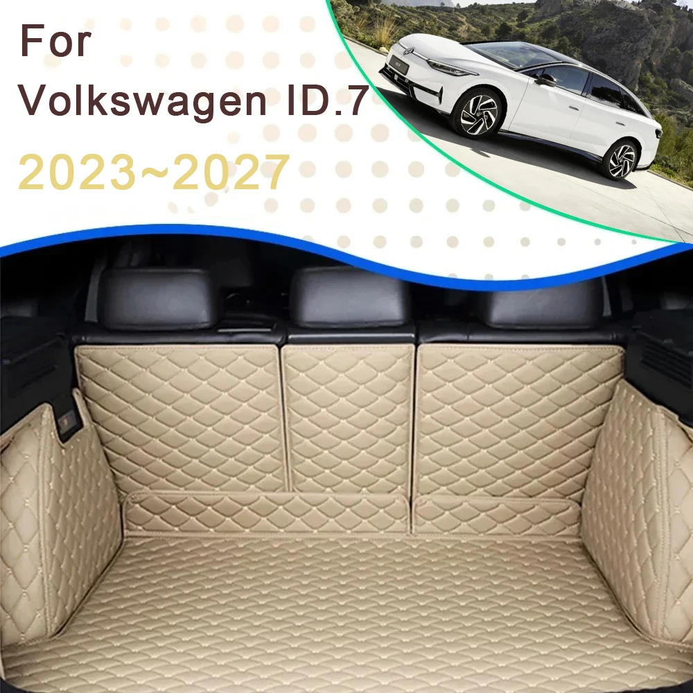 

Car Rear Trunk Mats For Volkswagen ID.7 VW ID7 2023 2024 2025 2026 2027 Waterproof Mats Storage Pads Carpets Auto Accessories