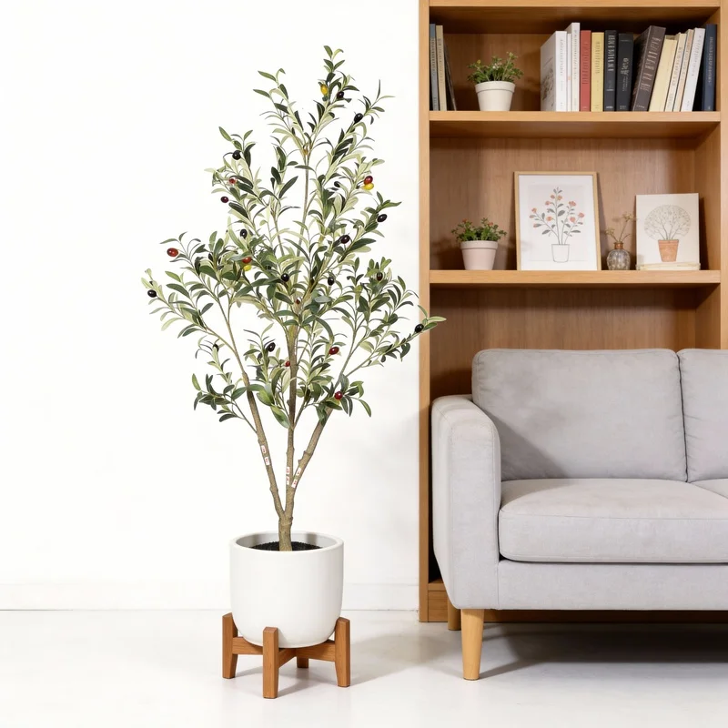 

Artificial Olive Tree in Black Pot, 1 Piece