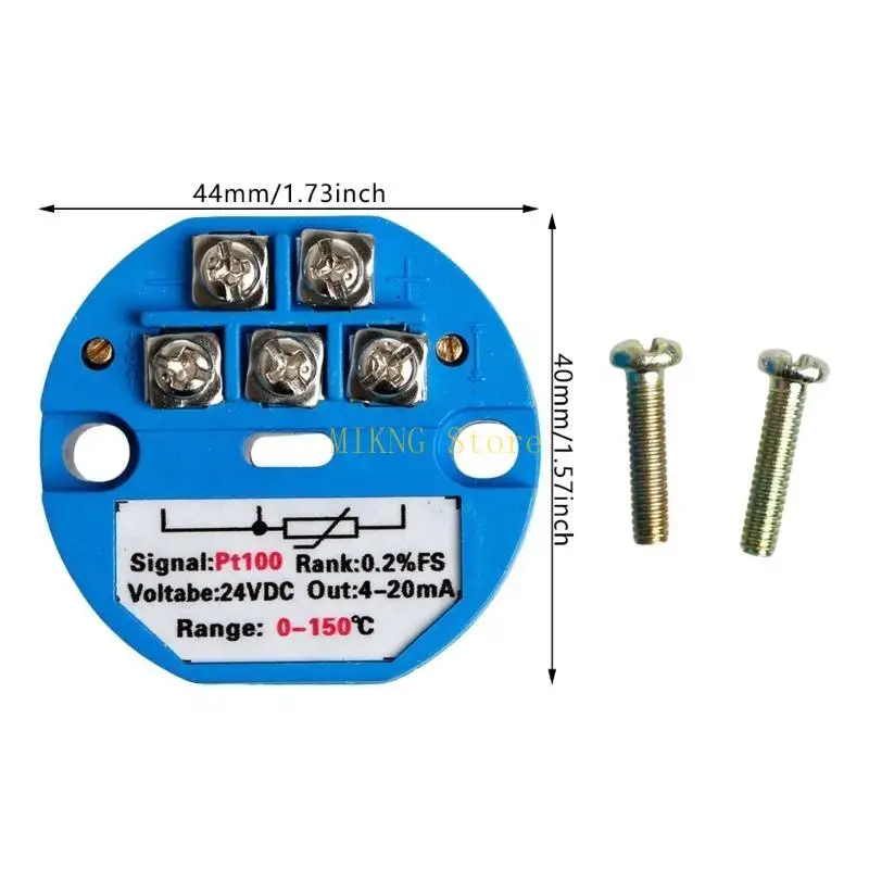 PT100 Temperature Transmitter Module 4-20mA Current Output DC24V Power Supply best sale