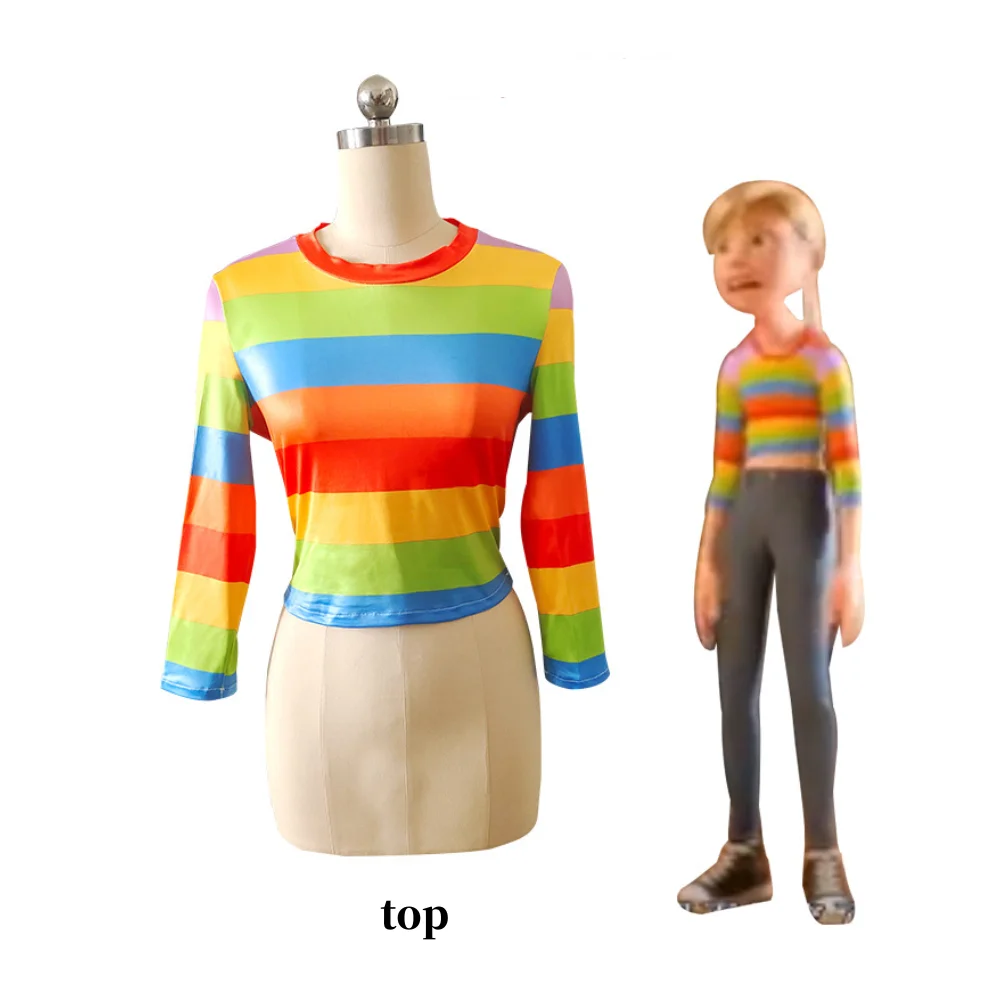 Women Halloween Costume Movie Inside Out 2 Cartoon Character Joy Digust Cosplay Princess Dress for Party Carnival