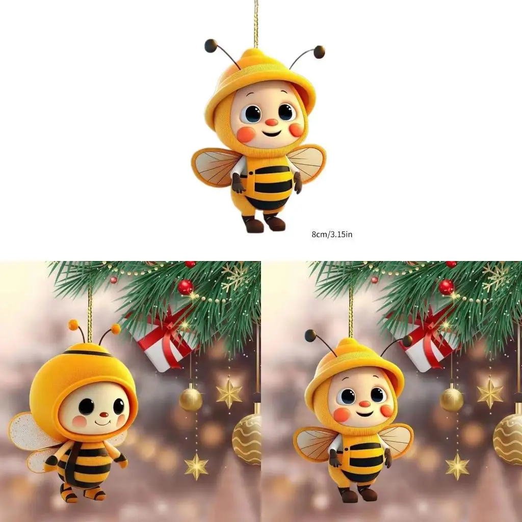 37ME Car Rear View Mirrorr Hold Bees Hangings Ornament Access Bag Ornament