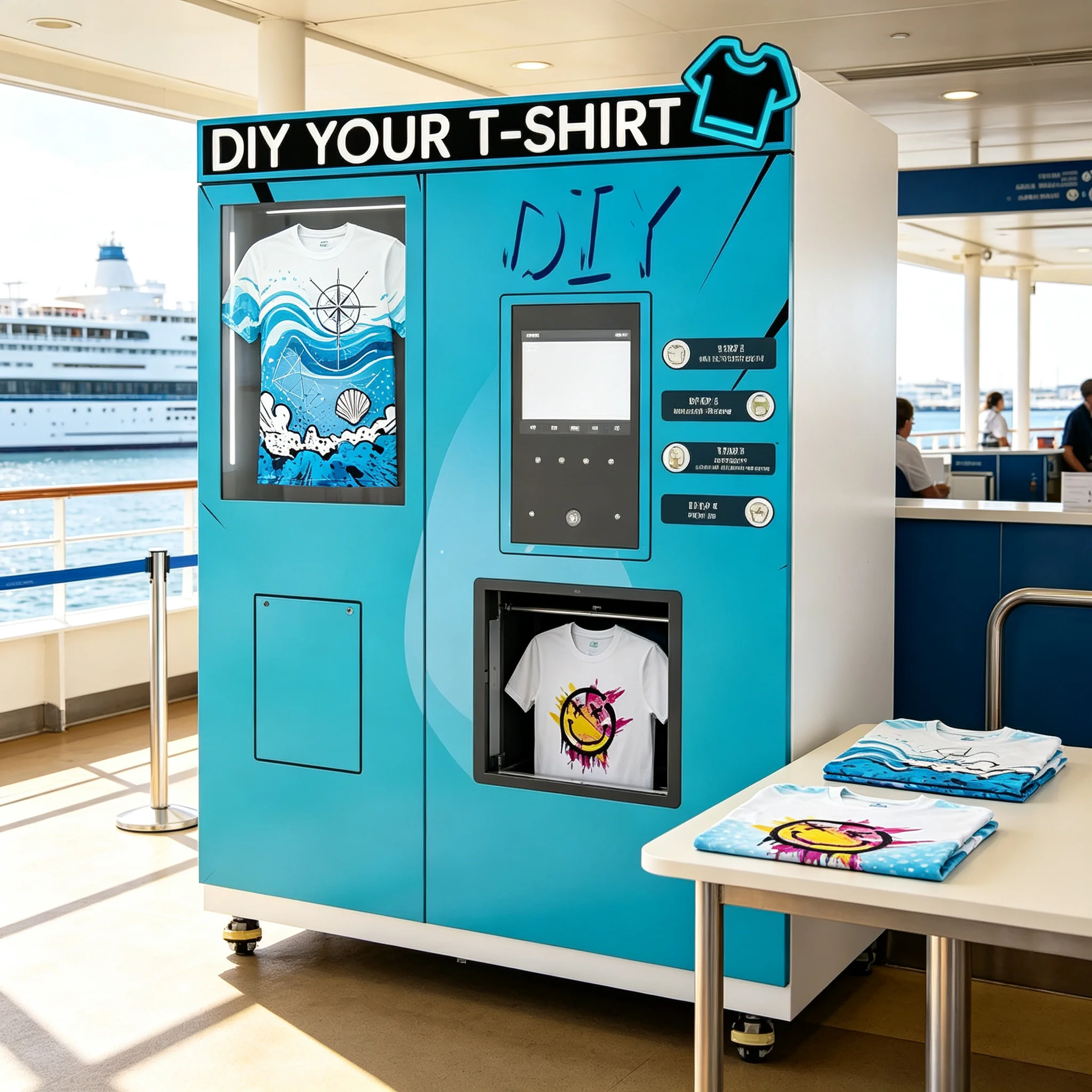 UV Printer Vending Machine T-Shirt Custom DIY Auto Printing Equipment for Clothing Boutique