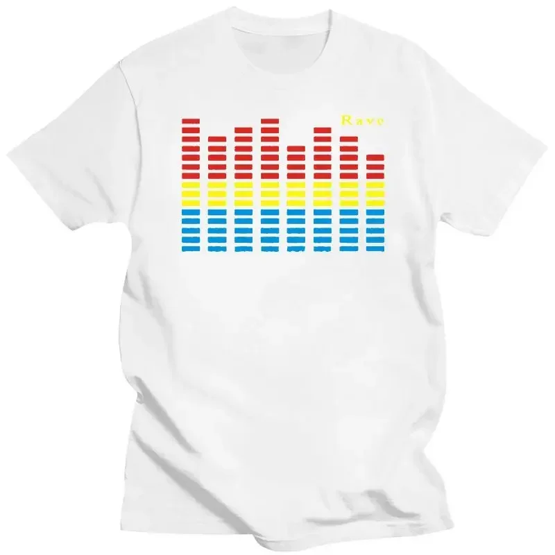 2024 Light Up And Down The Equalizer T-Shirt Men'S Clothing Sale Of The T Shirt Factory Sound Activated  Flashing heavyweight