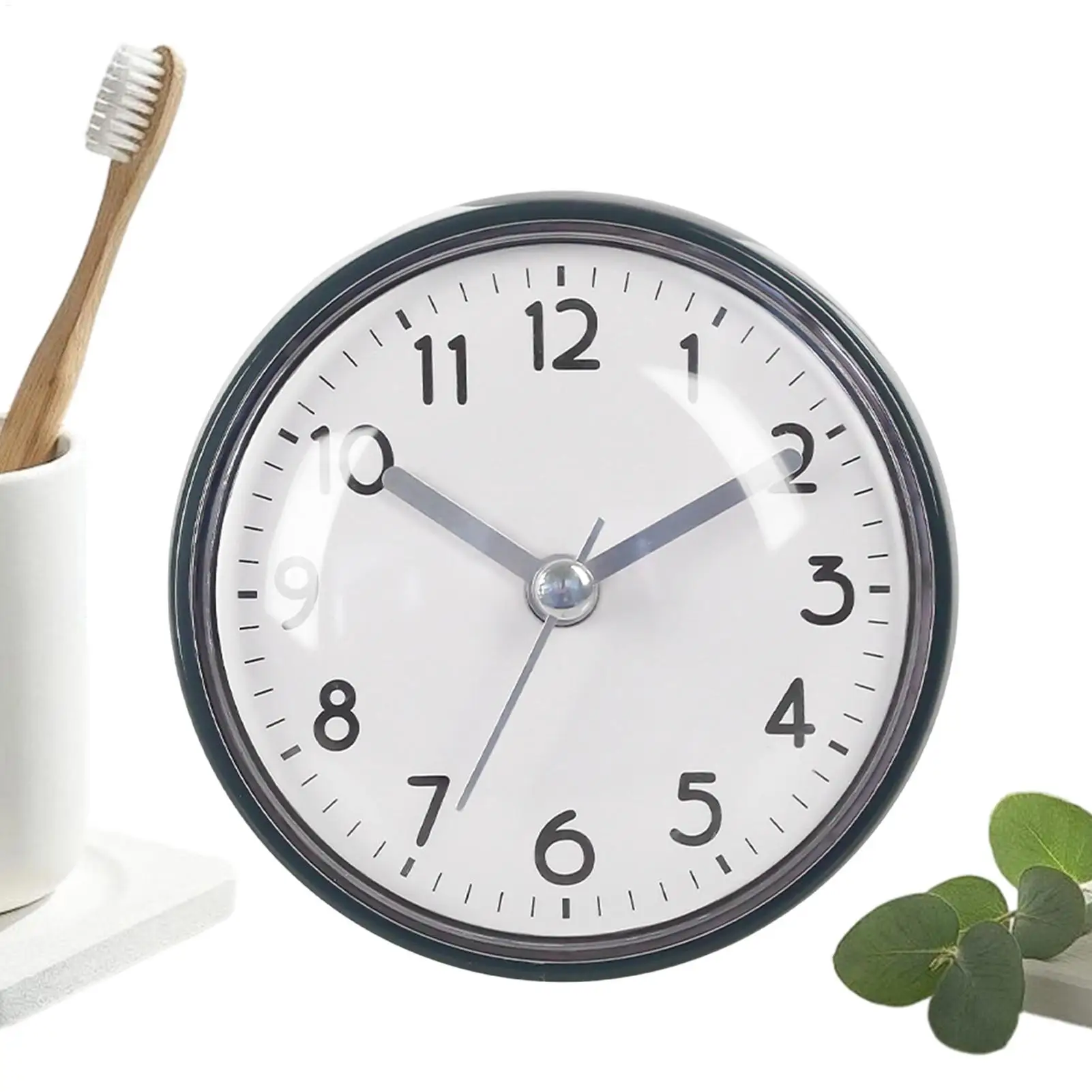 Bathroom Clock Waterproof Suction Cup Waterproof Battery Operated Alarm 3 Inches Small Clock for Bathroom for Home Office Living