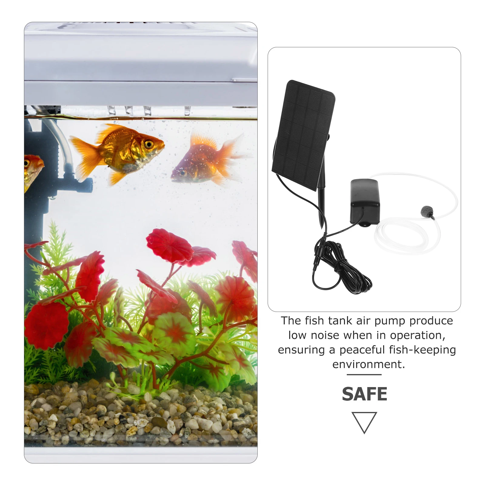 

Oxygen High Efficiency Aerator Air Compressor Tank Quiet Operation Garden Powered Fish Pond Pump Fish Tank Accessory Solar Pond