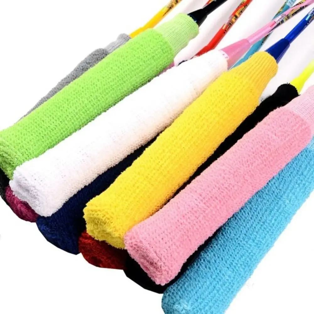 Tennis Badminton Racket Overgrips Cotton Towel Grips Tape Sweat Absorbent Grip Wrap Sweatband