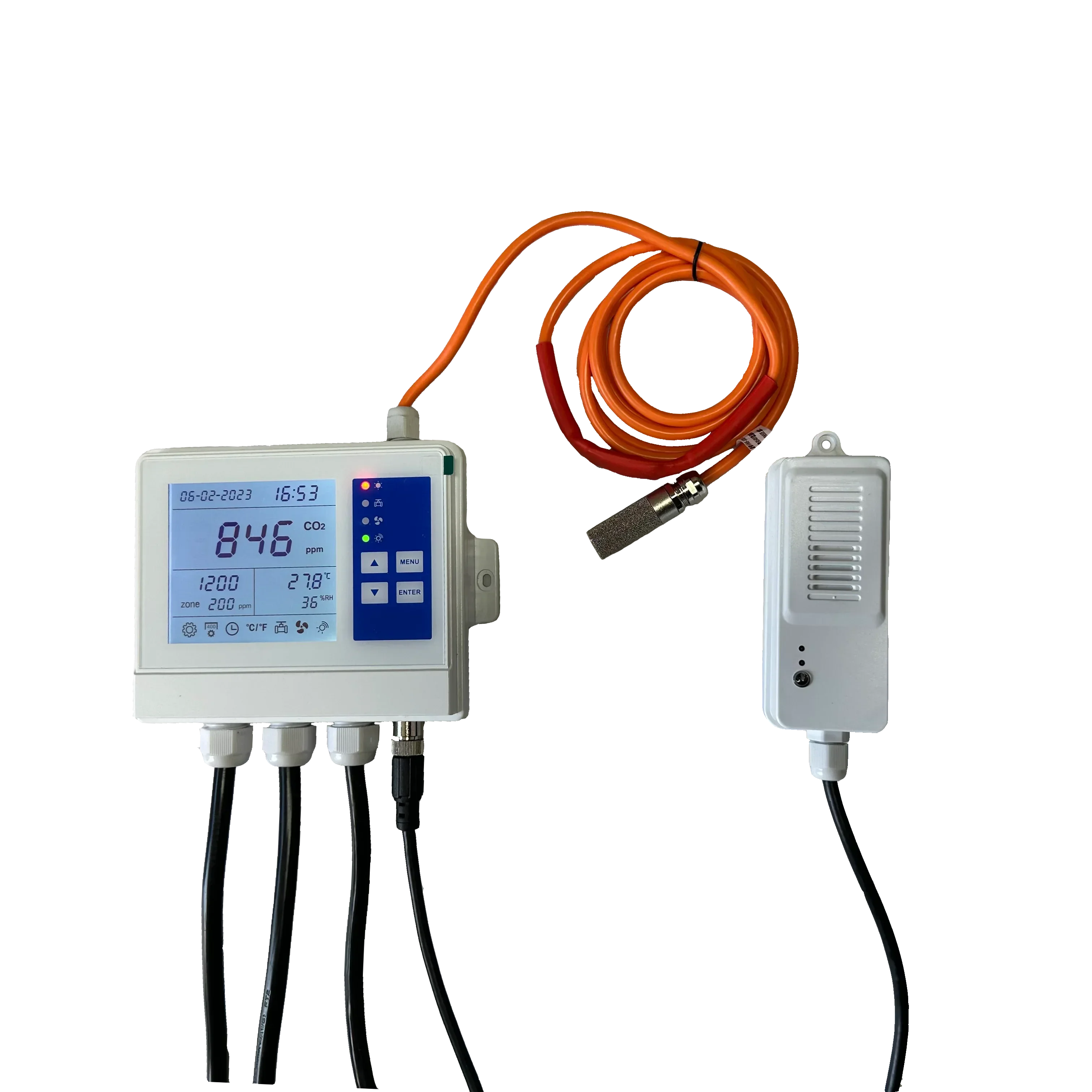 Hydroponics mushroom farms day night plants grow room dehumidifier control humidity&co2 controller with 15' remote sensor