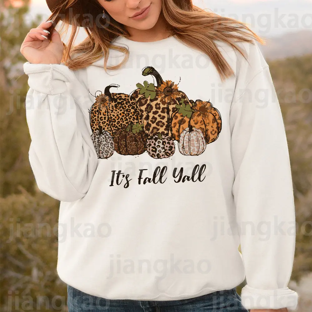 It\'s Fall Yall Thanksgiving Sweatshirt Fall Graphic Tops Clothes Fashion Retro Autumn Hoodie Pumpkin Spice Pullover Streetshirts