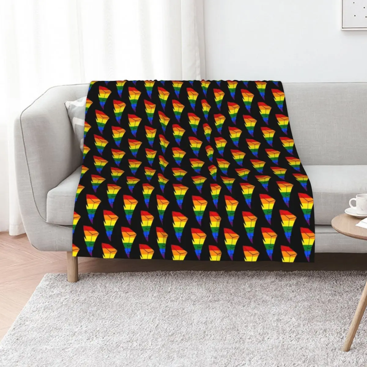 Pride Power Lightning Bolt Throw Blanket Bed linens heavy to sleep Designers Sofa Throw Decorative Sofa Large Blankets