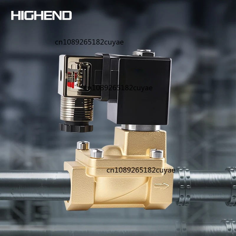 PU225 12V Water Solenoid Valve Normally Closed 3/8'' 1/2'' 3/4'' 1'' 2'' 24V 110V 220V Direct Acting Brass Solenoid Valve