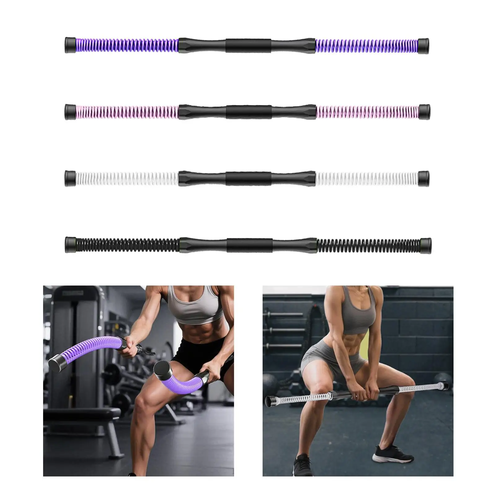 Ropeless Battle Rope High Elastic Steel Resistance Rope for Full Body Workout Home Gym Strength Training