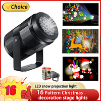 2024 Led Lights USB Christmas Projector LED Fairy Lamp 16 Pattern Christmas Dynamic Laser Projection Light Stage DJ Party Gifts
