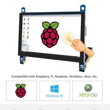 5 inch AIDA64 PC TFT LCD Monitor Display 480*800 Capacitive Touch Screen for Raspberry Pi 5 Portable Laptop PC Screen HDMI