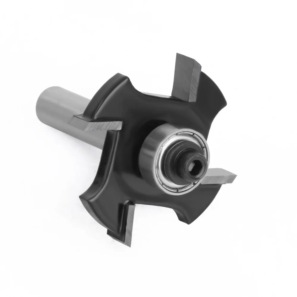 1 PC 8MM Shank Milling Cutter Wood Carving  Four Blades T-Sloting Biscuit Joint Slot Cutter Jointing Slotting Router Bit Height