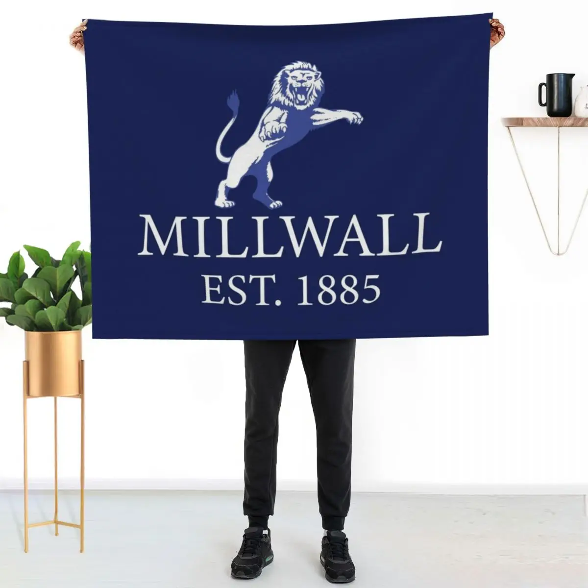 

Millwall 1885 Throw Blanket Soft Sherpa Fleece Warm Blanket for Winter
