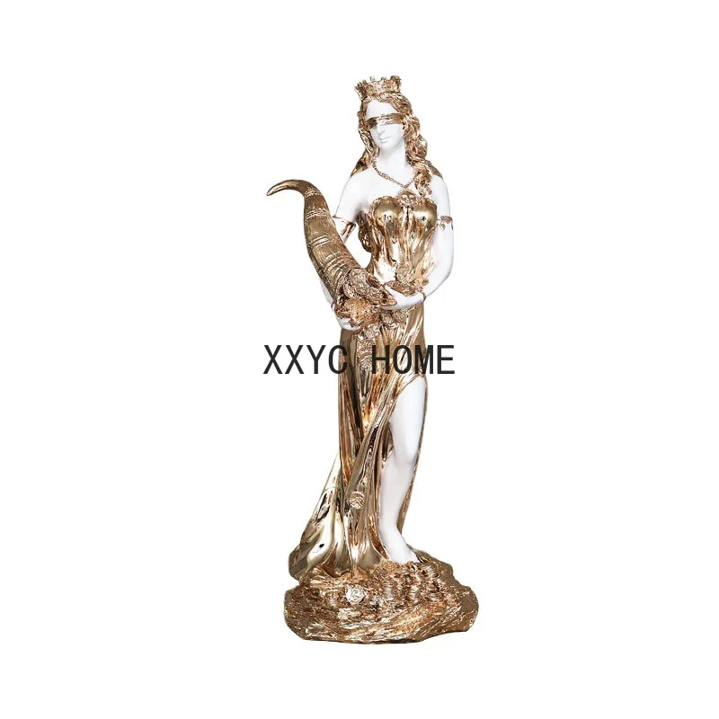 Goddess of Wealth Decorative Figure Sculpture Attracting