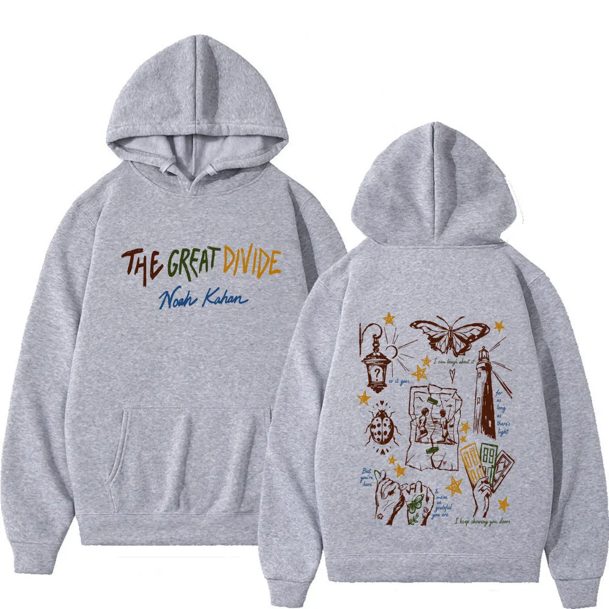 Noah Kahan The Great Divide Tour 2026 Merch Sweatshirt Herren Damen Hip-Hop Hoodies Lange Ärmel Lässiger Vintage Loose Pullover – Detail 4