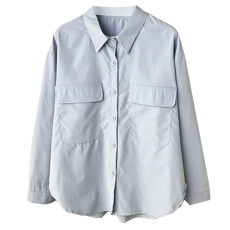 Camicette taglie forti da 100 kg primaverili Camicia dopamina con nuovo temperamento Top esterno da donna 1358