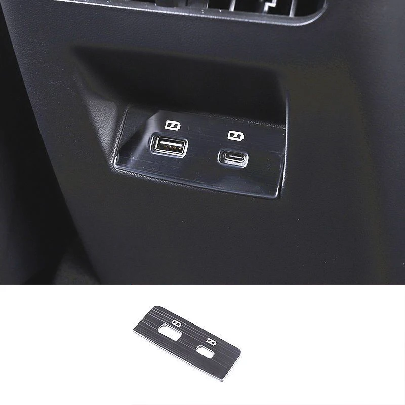 Car Armrest Rear Usb Panel Cover Trims Protect for Ford Evos 2022 2023 2024 Accessories Auto Kit Styling Refit Modify Decoration