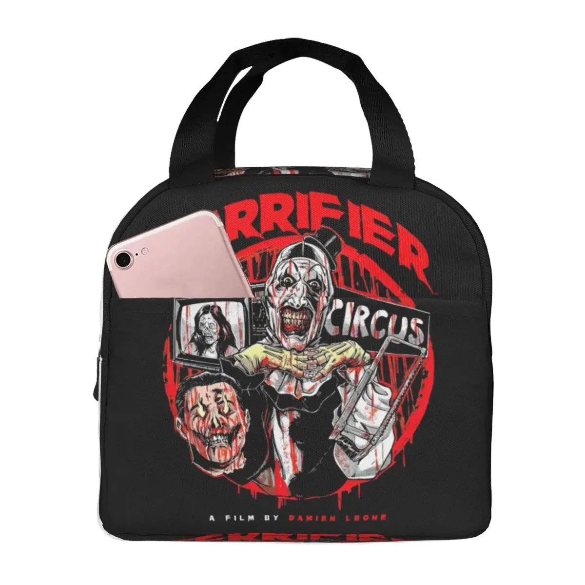 Terrifiers Halloween Horror Movie Insulated Lunch Bag for Women Waterproof Cooler Thermal Bento Box office Work School