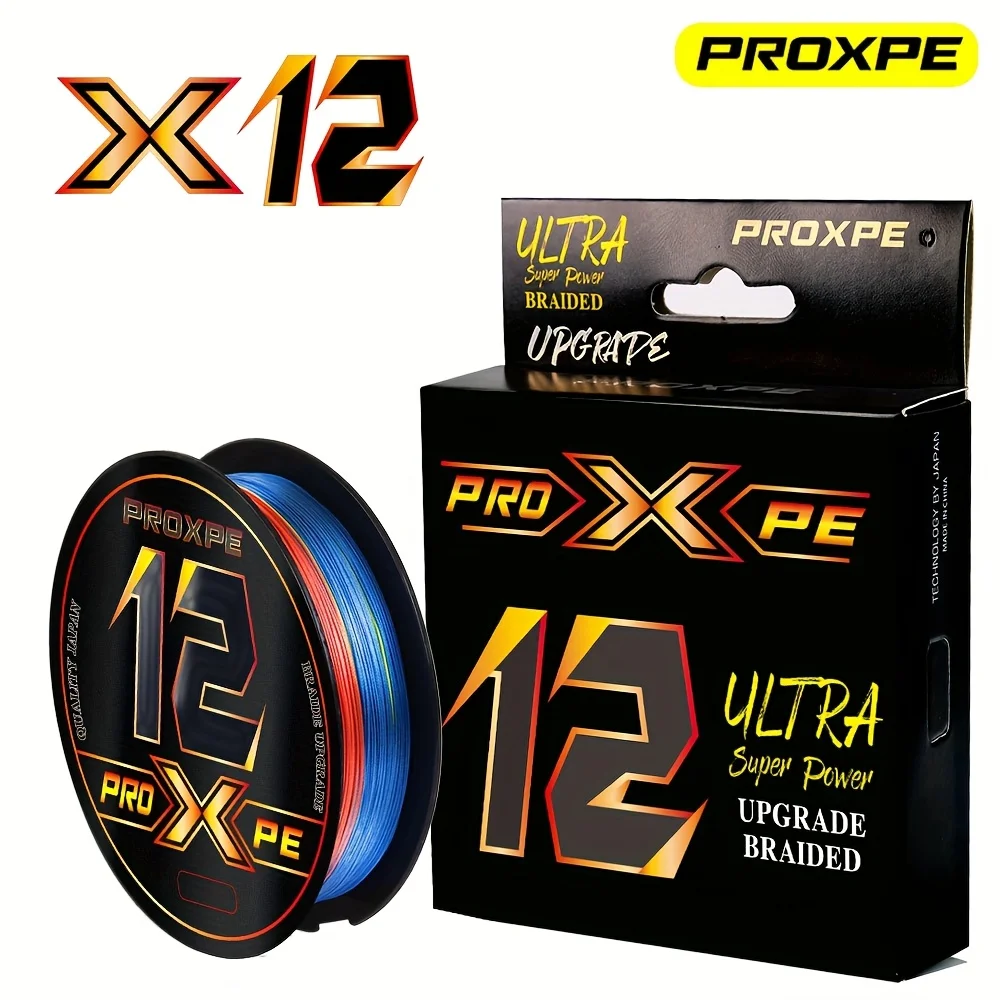 PROXPE 100 m japanisches Multifilament, 12 Stränge, geflochtene Angelschnur, PE-Angelartikel, Karpfenangeln, neuer Verkauf, 25–65 lb Süßwasser, Meer