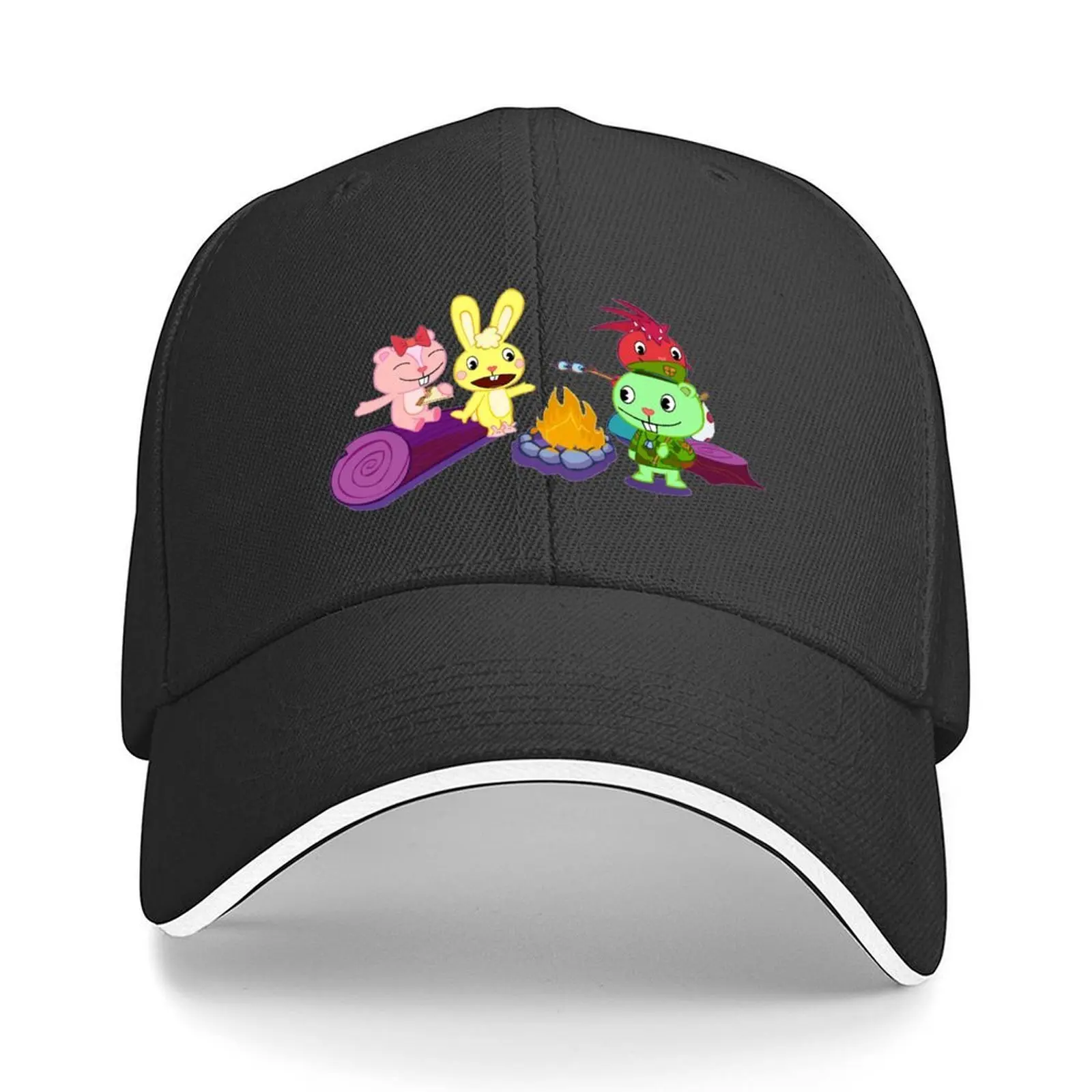 

Happy tree friends Baseball Cap tea Hat custom caps fun hats Trucker Cap Mens Tennis Women's