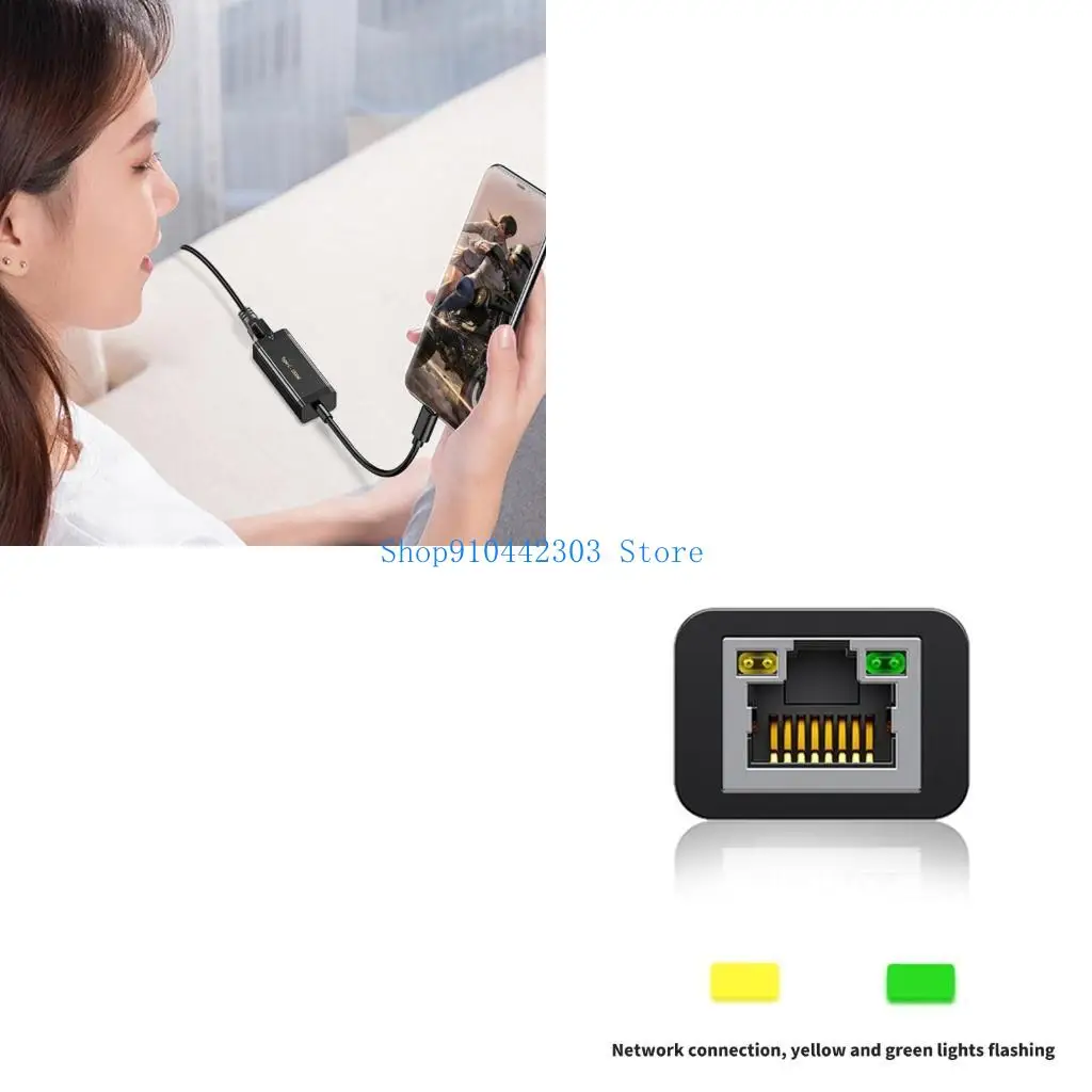 

L4MD USB в Ethernet Adapter USB C TO RJ45 Компьютерные сети интернет -локальный ключ Ethernet для настольных аксессуаров для для