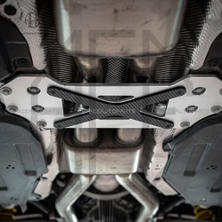 Aluminum Carbon Fiber G8X Chassis Extended Brace For BMW M3 G80 M4 G82 S58 Midpipe Exhaust System LowerRein Forcement