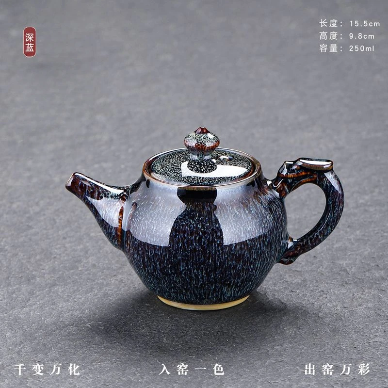 High Grade Ceramic Kung Fu Tea Set Side Handle Pot Small and Exquisite Brewing Teapot