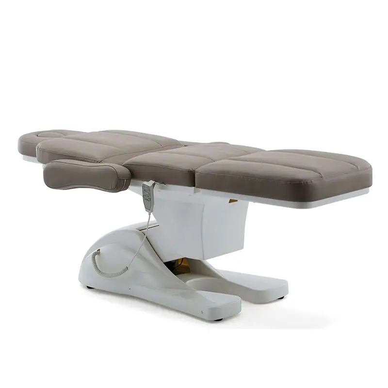 

2026 Modern Adjustable Massage Table Brown Electric Lash Tech Bed Aesthetic Clinic Bed Beauty Salon Furniture
